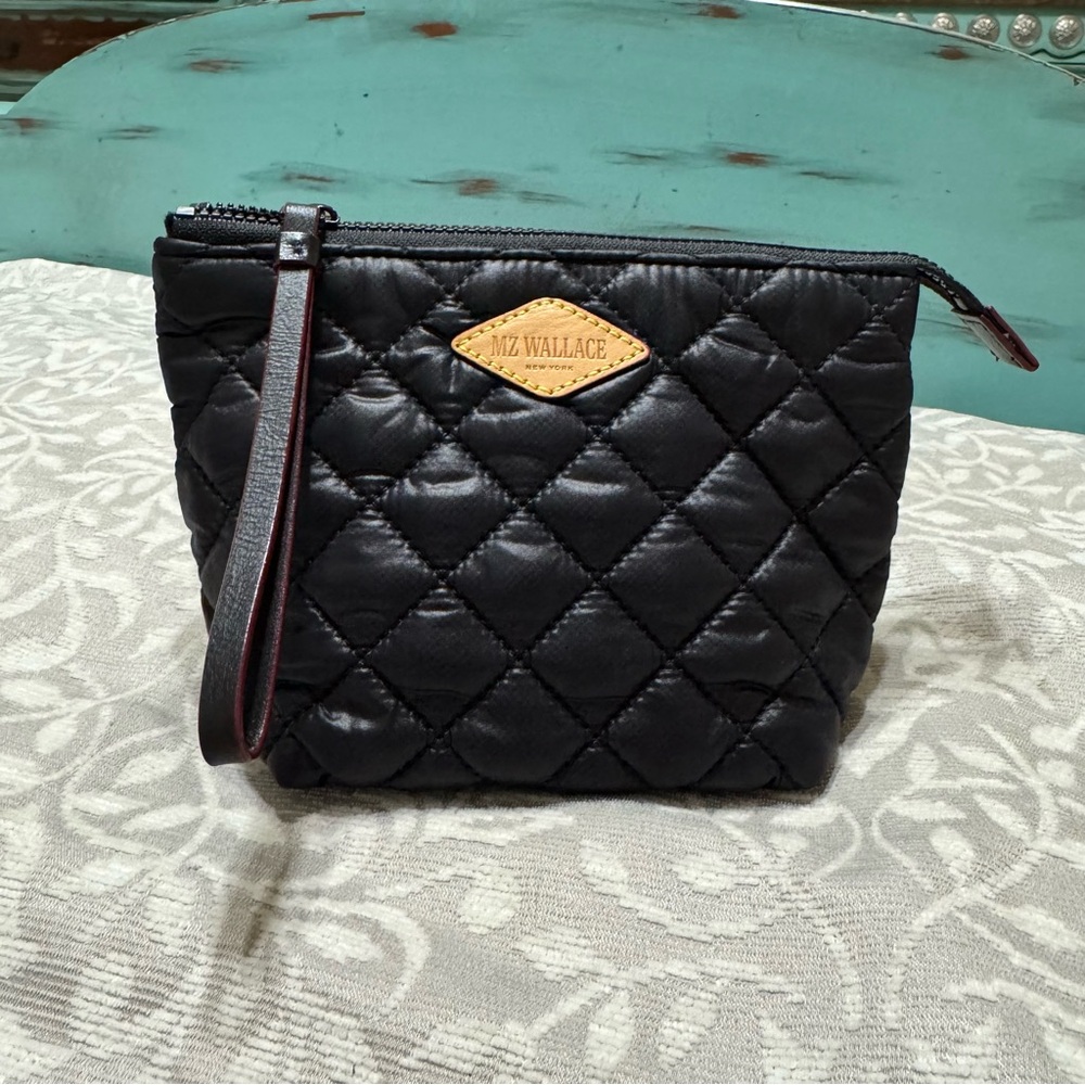MZ Wallace Black Quilted Cosmetic wristlet